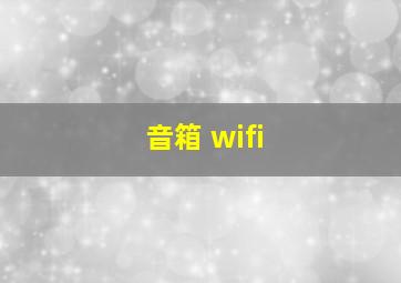 音箱 wifi